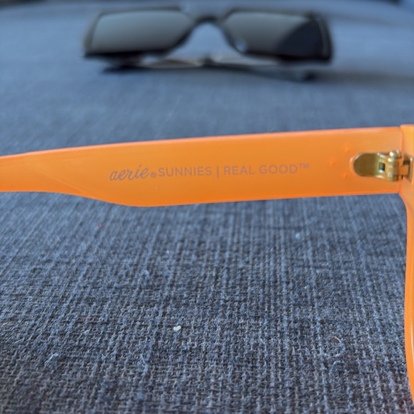 American Eagle and Aldo | neon orange and black geometric sunglasses set - Picture 2 of 4